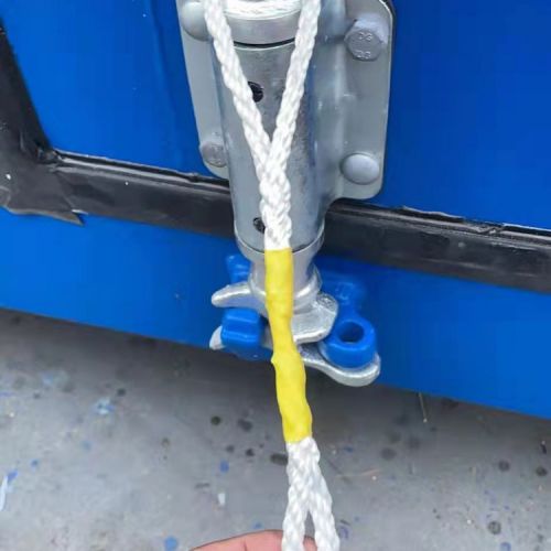 shipping container rope door holder