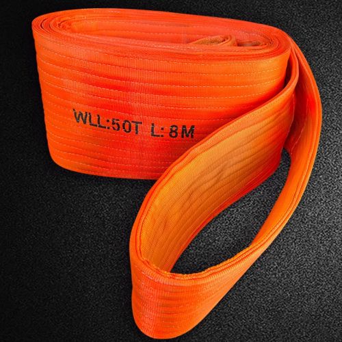 Polyester Webbing Belt Lifting Sling Strap Safety Factor 7:1